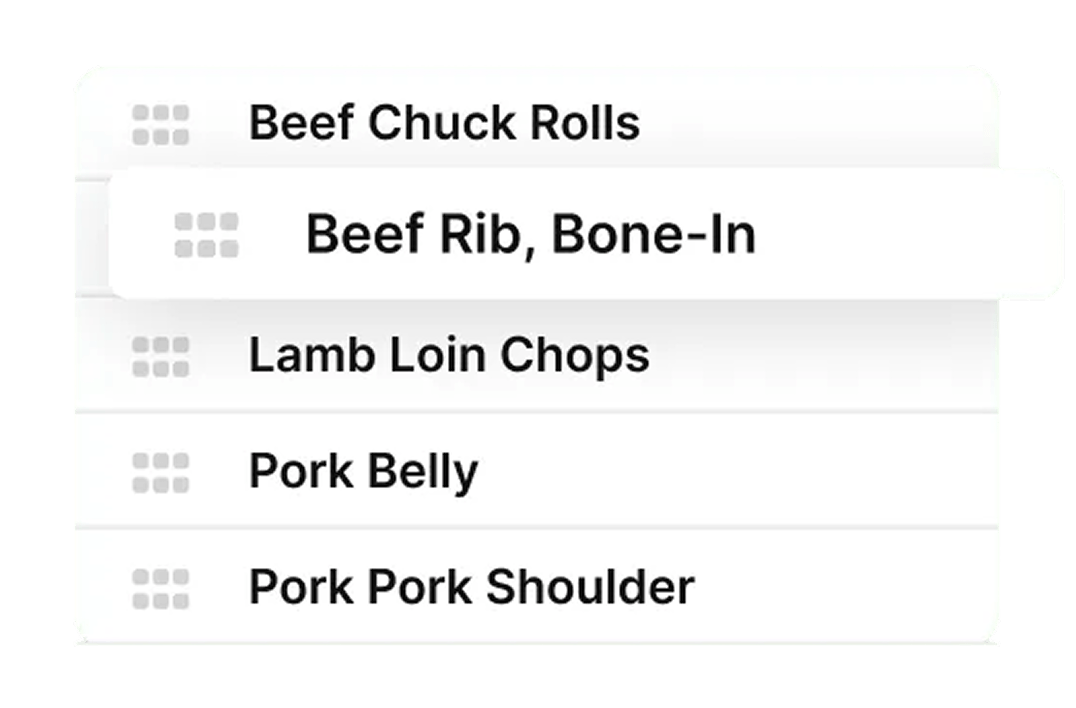 Product List Reordering